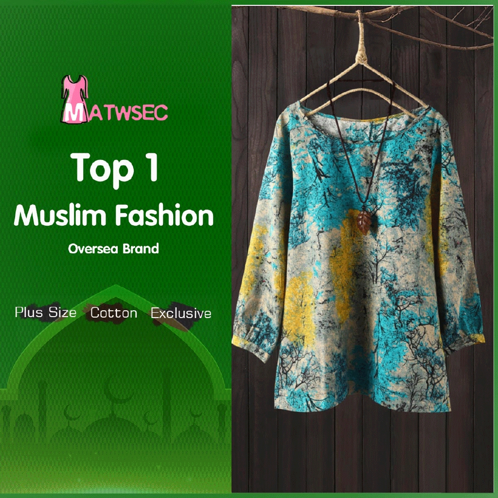 MATWSEC Hot Sale Women Blouse Plus Size Tops Baju Kurung MATWSEC Hot Sale Women Blouse Plus Size Tops Baju Kurung