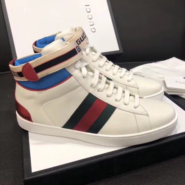 gucci stripe ace high top