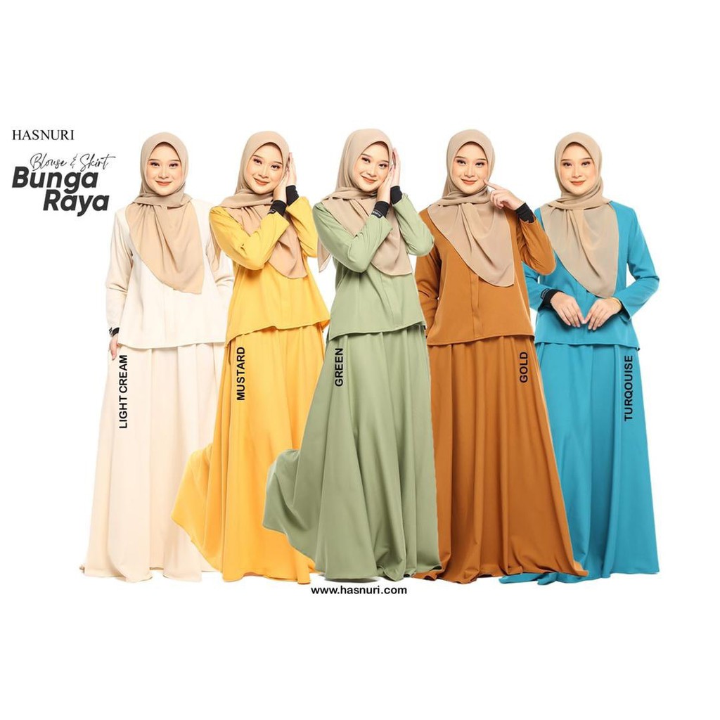 Buy HASNURI Set Blouse u0026 Skirt Bunga Raya Part 1 (Blouse/mini 