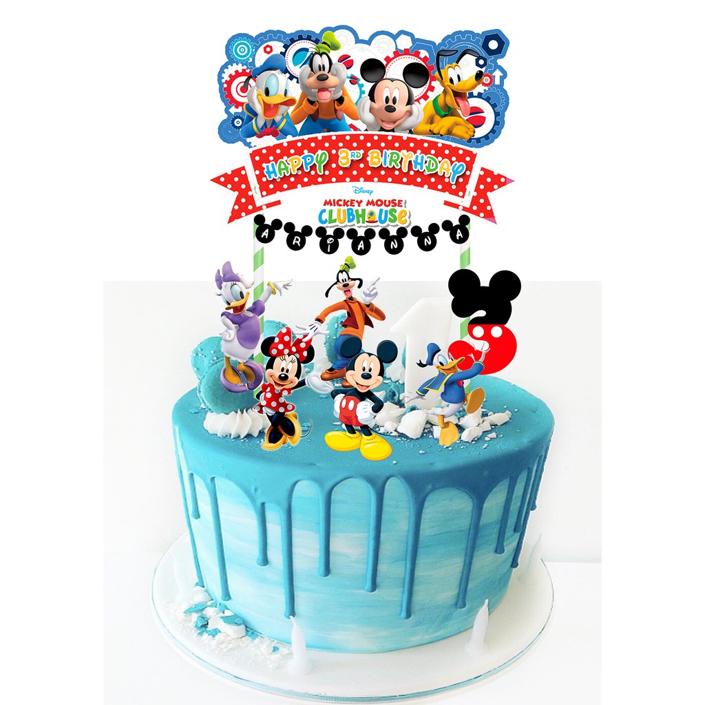 Mickey Mouse Cake Topper Set Shopee Malaysia