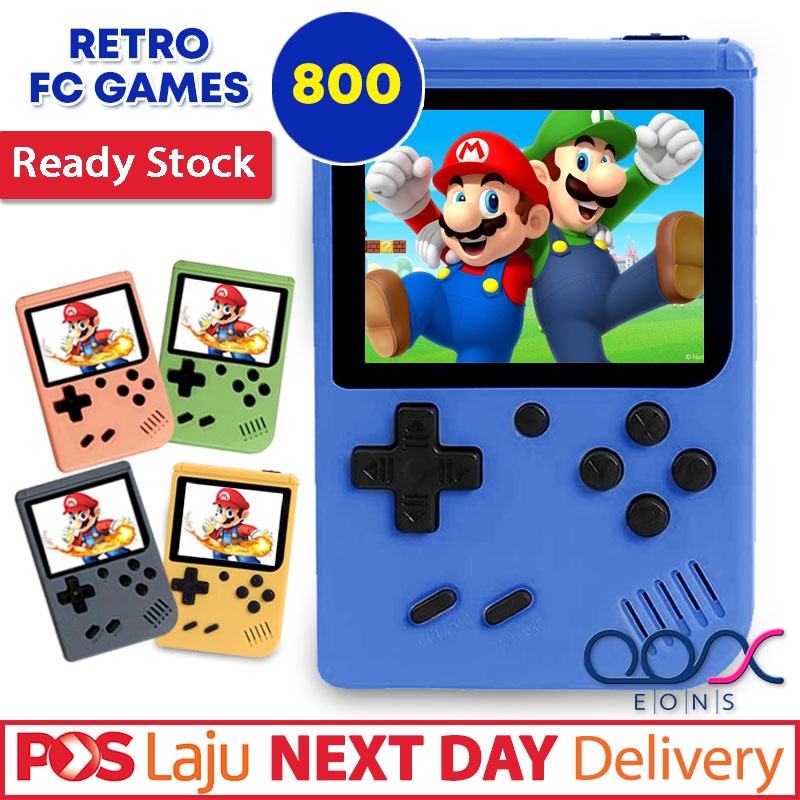 4TH GEN 800 Games in 1 Handheld Gaming Console Digital 2 Player TV Display Rechargeable Retro FC Game Boy