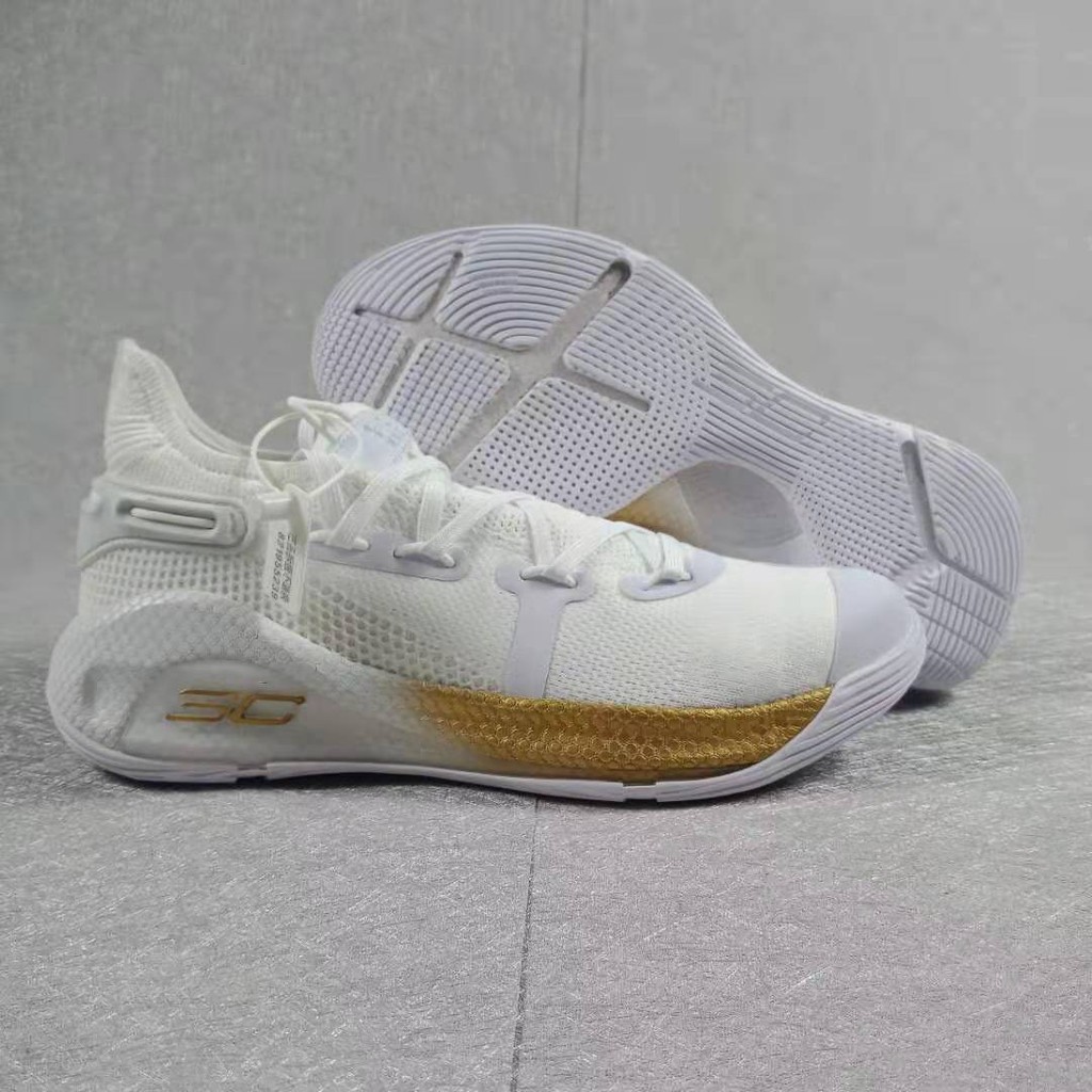 curry 6 white and gold