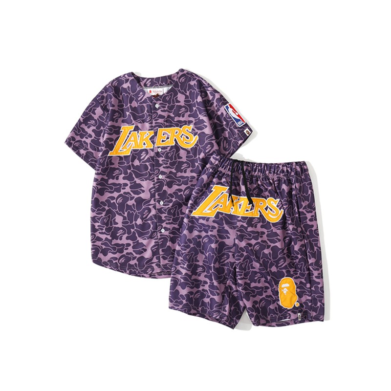 lakers bape shorts