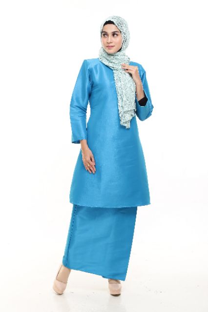 STOCK CLEARANCE!!! Kurung Pahang Shantung Silk | Shopee Malaysia