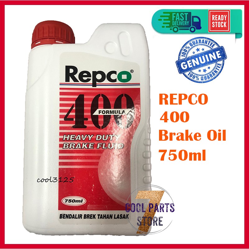 REPCO 400 Brake Fluid DOT 3 750ML (Minyak Brake) 100 ORIGINAL