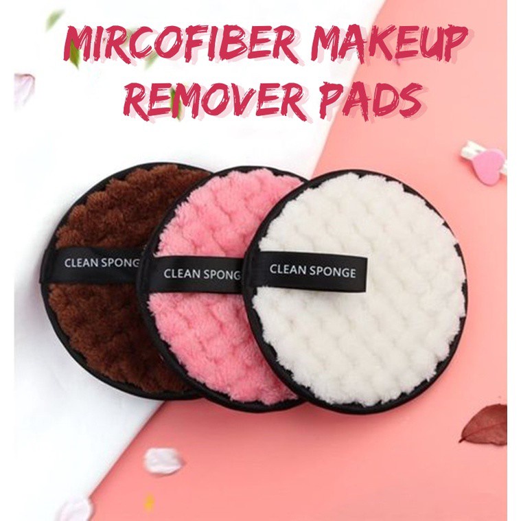 12CM Face Cleansing Sponge Microfiber Puff Cleansing Make Up Washable