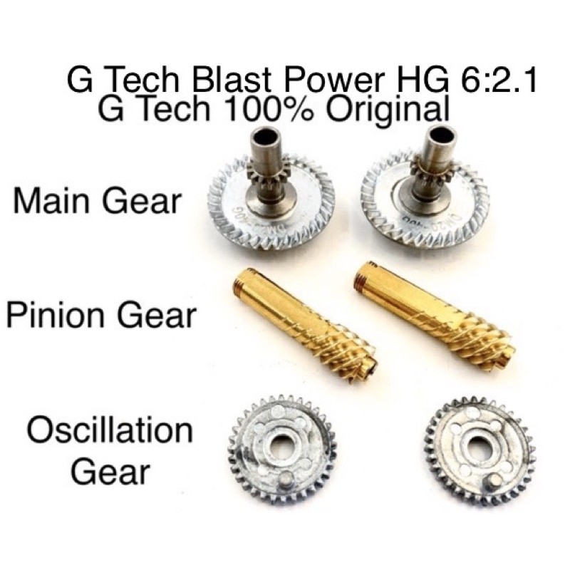 G Tech Blast Power HG (6:2.1)/(5:2.1) Main Gear Pinion Gear Slider Oscillation Gear 100% G-Tech