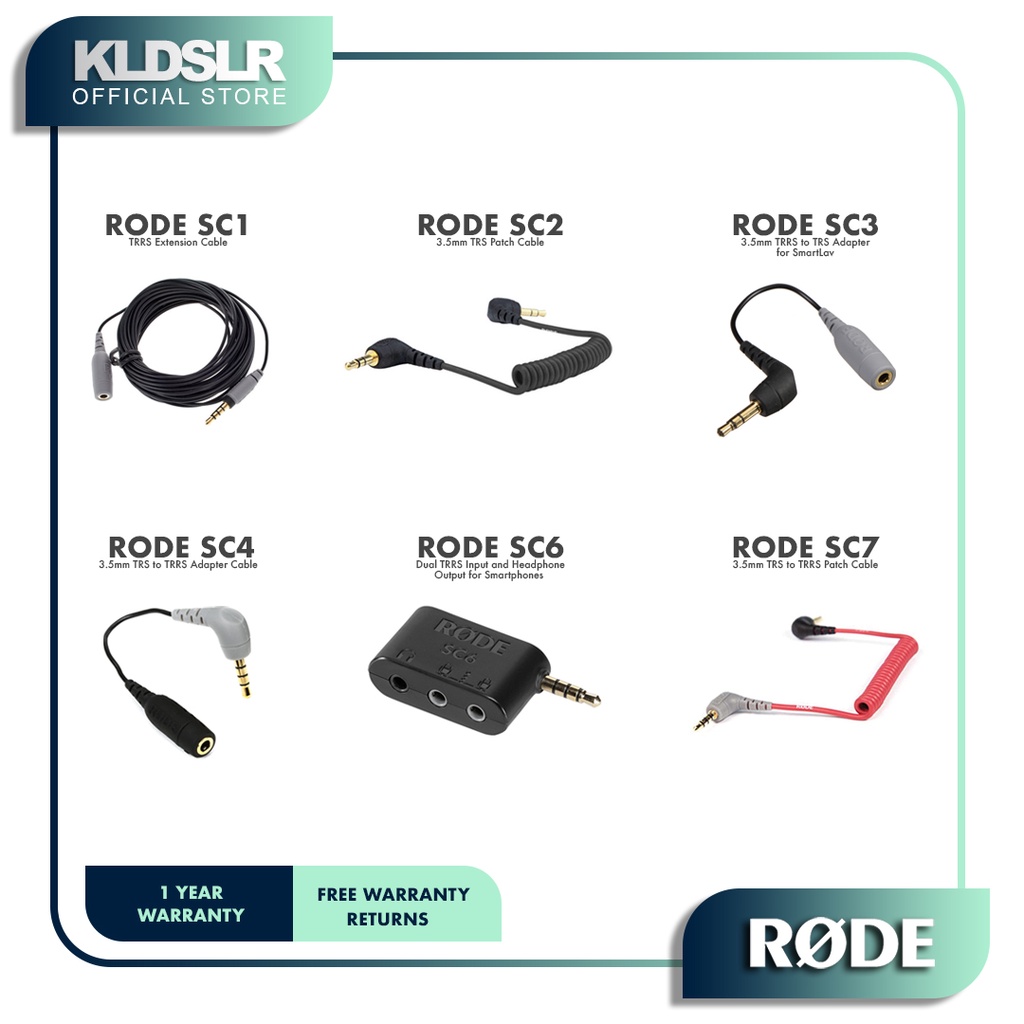 bouquet Disgrace Portal RODE SC1 / SC2 / SC3 / SC4 / SC6 / SC7 TRS to 3.5mm Adapter For SmartLav/Smartphone  Audio Microphone Extension Cable | Shopee Malaysia