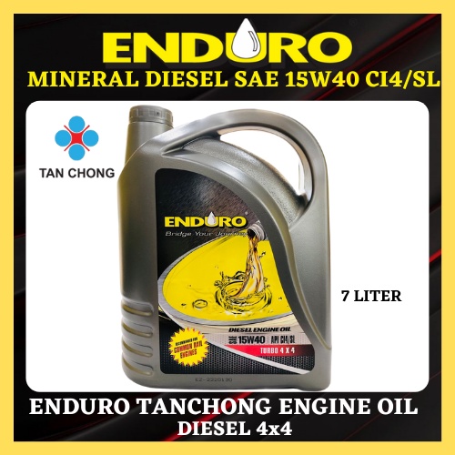 ENDURO Tan Chong Engine Oil Diesel 4x4 Mineral Diesel SAE15W40 C14/SL
