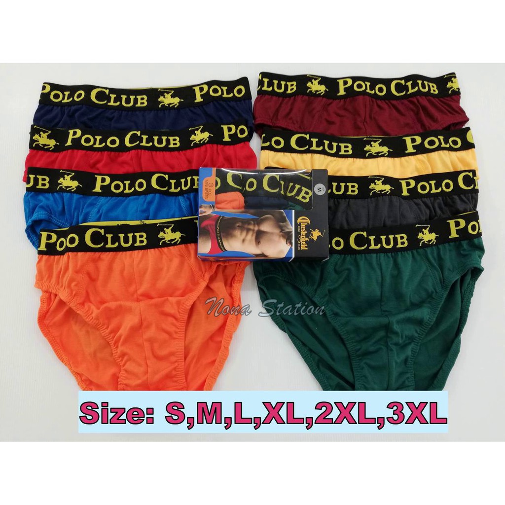 NS Plus Size S - 3XL Men Briefs Underwear Polo Club Chesterfield 3 Pcs |  Shopee Malaysia