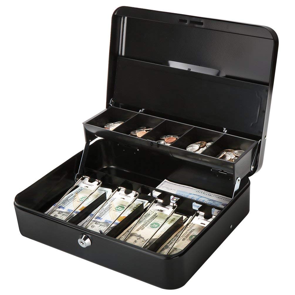 Portable Cash Drawer Lock Petty Cash Box Cashier Drawer Storage ...