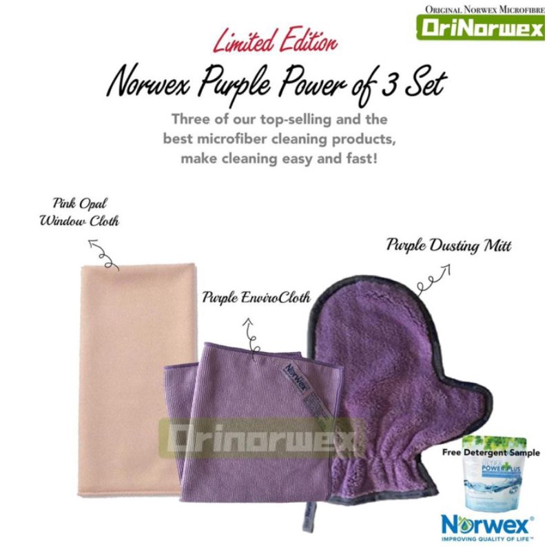 Limited Edition Norwex Happy Bag Purple Enviro Purple Dusting Mitt Opal Window Cloth Shopee Malaysia