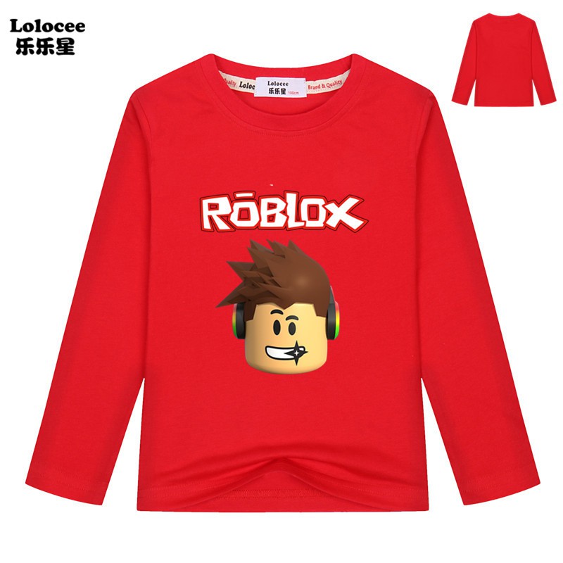 Spring Kid Boys Baby Roblox T Shirt Long Sleeve Children Cartoon Tee Costume Shopee Malaysia - spring kid boys baby roblox t shirt long sleeve children cartoon tee costume