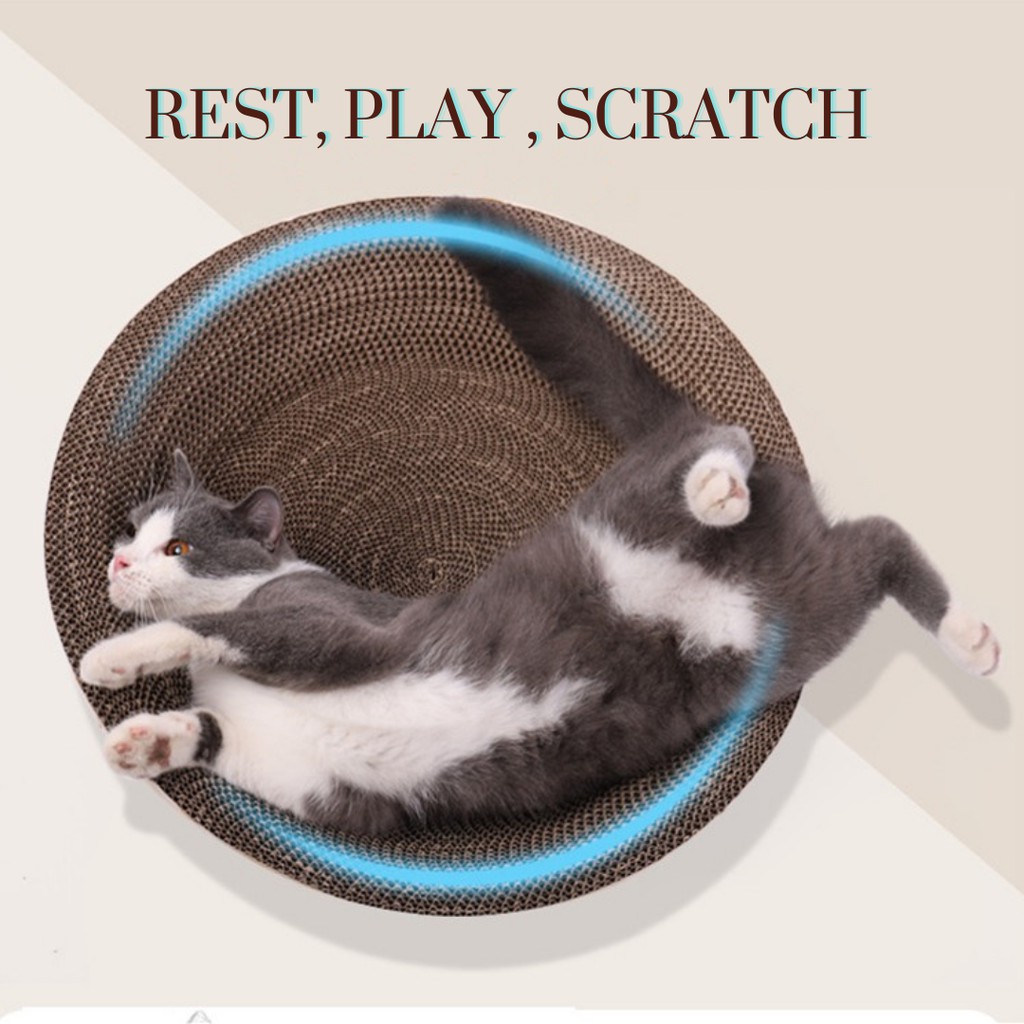 Cat Scratcher Corrugated Bowl / Kucing Mainan / Pet Supplies Shopee