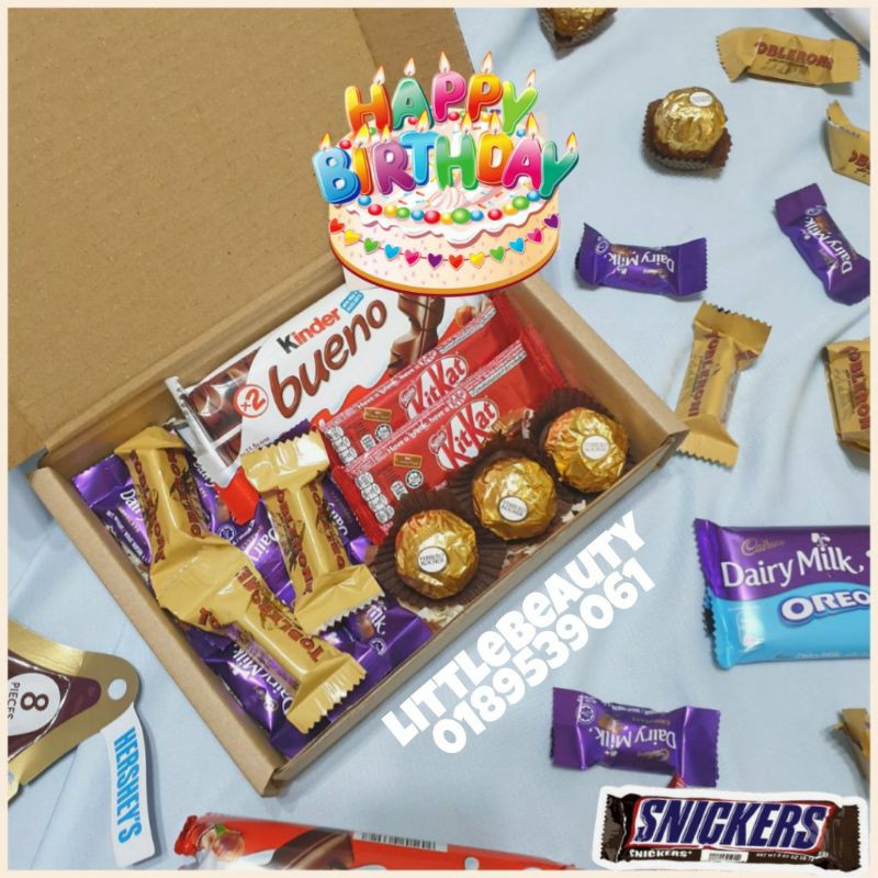 Surprise Gift Chocolate Kinder Bueno Kitkat Box Birthday Valentines Gifts Suprise Box Birthday Box For Someone Shopee Malaysia