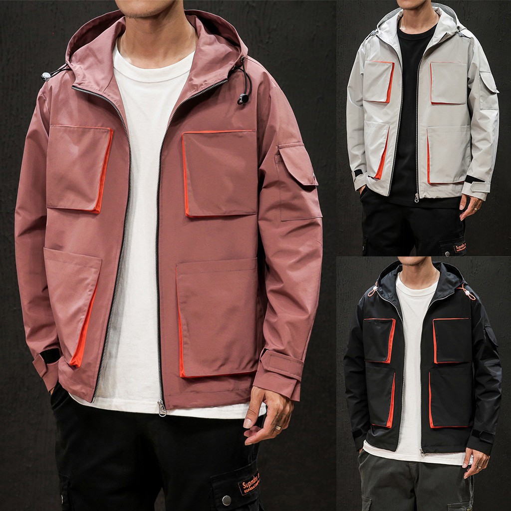 fashion korean style men's hoodie jacket