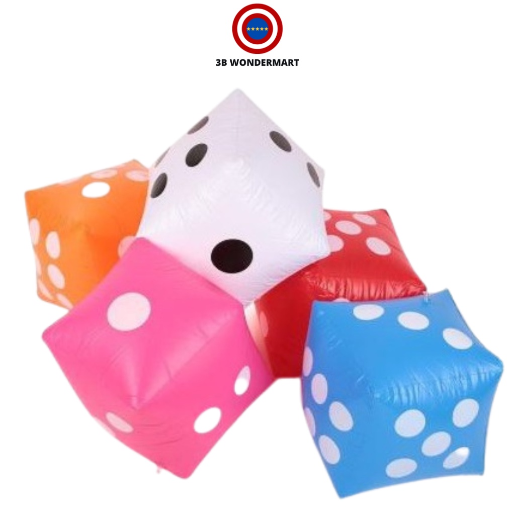 Inflatable 30X30cm Giant PVC Air Cube Number Dice For Toy Party Games ...