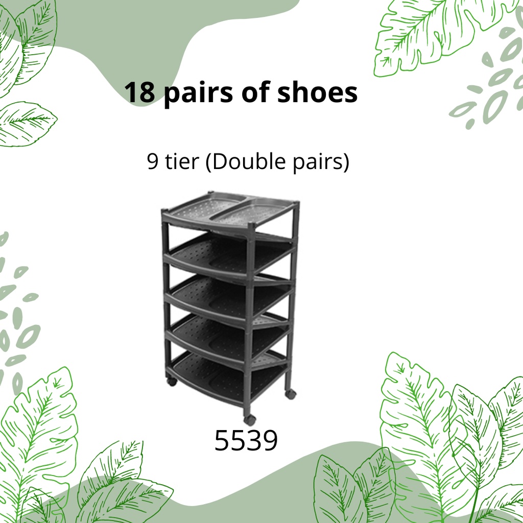 ALGO Wide ZigZag Shoe Rack 9 Tiers AL5539 Shopee Malaysia