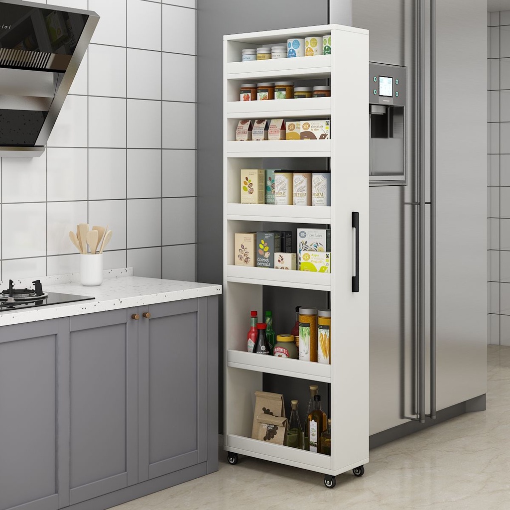 Mobile Storage Rack Side Pullout Storage Narrow Gap Kitchen SpaceSaving Large