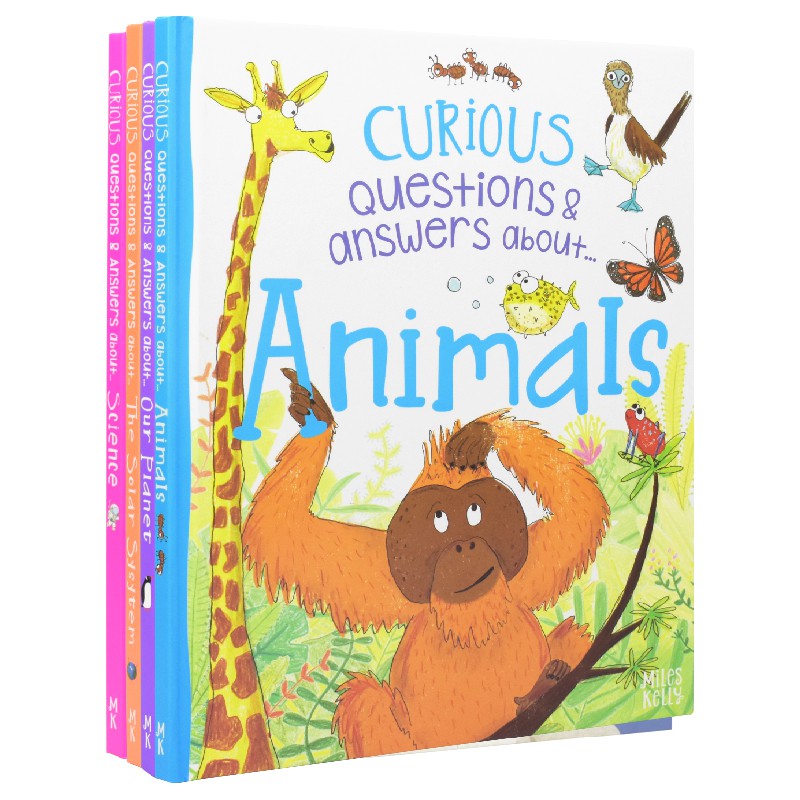 Miles Kelly Curious Questions And Answers Curious Questions And Answers 4 Sets Of Animals Earth Solar System Science Enc