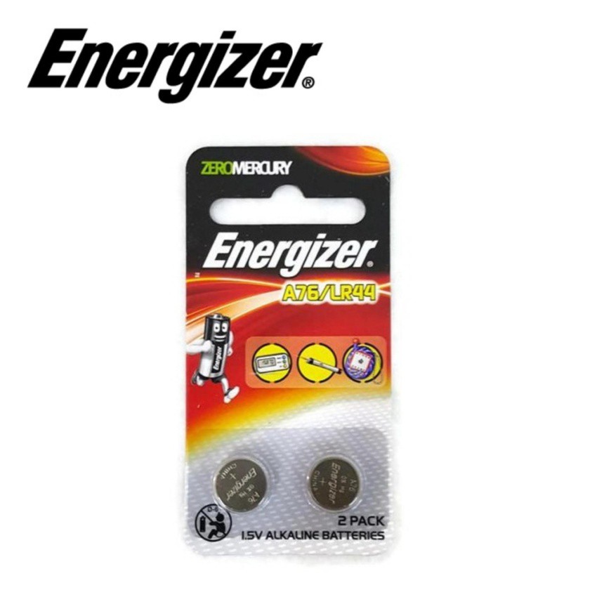 2PCS A76/LR44 GENUINE Energizer Alkaline Battery 1.5V - A76BP-2 ...