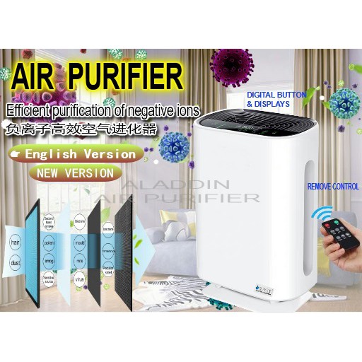 Air Purifier 2023 NEW#2🔥Ion Technology🔥Anti-PM2.5/Anti Bacteria with Multi Layer/HEPA Filter/Remote Control/Cooling