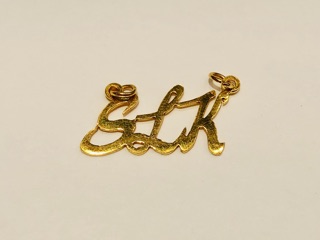 Customised 916 gold Initials Name  Pendant Tempah Loket 