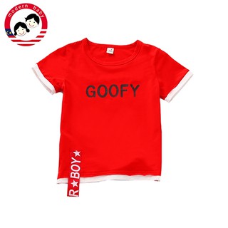 Summer Childrens T Shirt Short Sleeve Cartoon Print Childrens Topchildrens - mos burger uniform shirt roblox