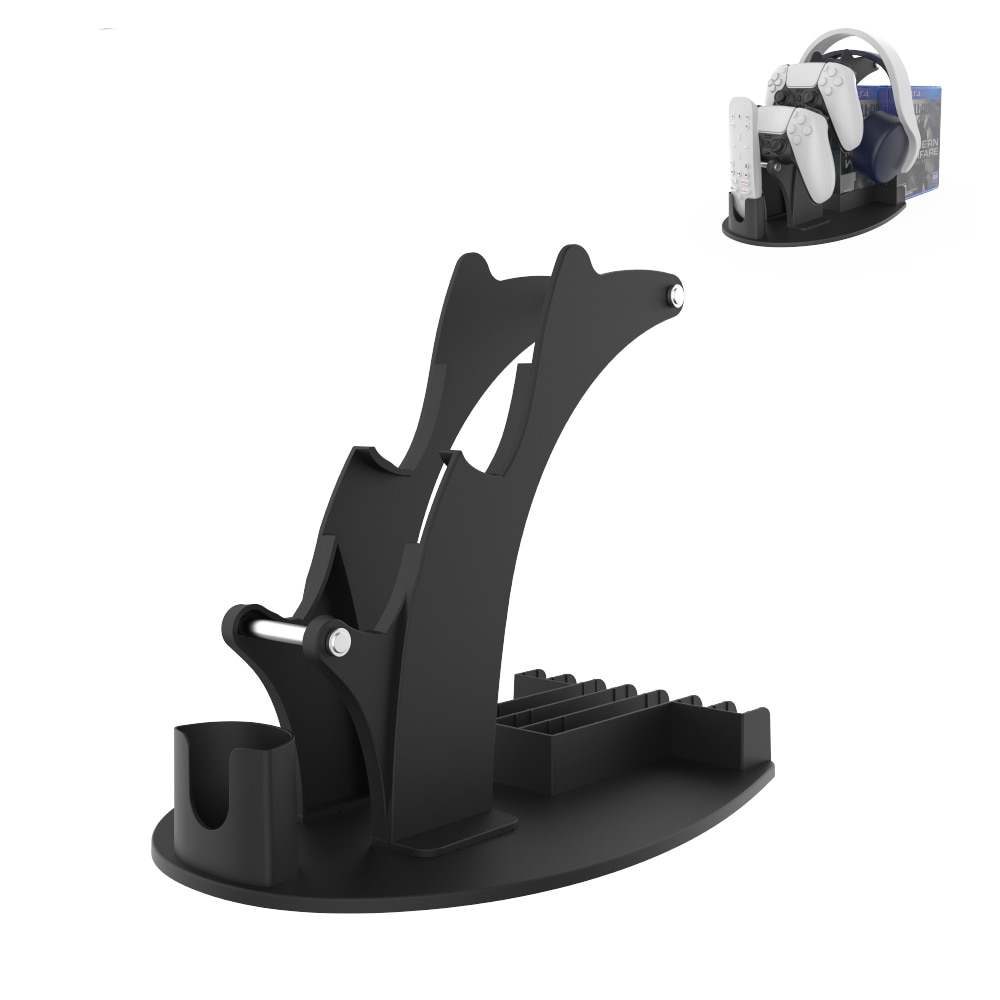 Universal Controller Stand with Headphone Hanger Remote Control Game Discs Storage Rack Mount Holder For PlayStation 5
