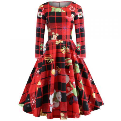 tartan christmas dress womens