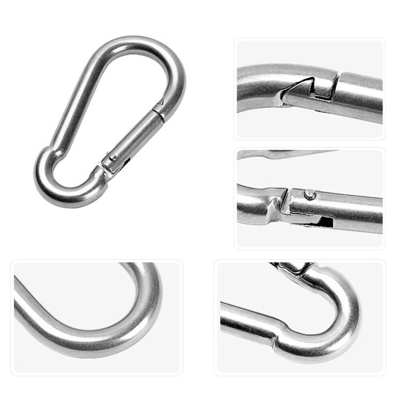 Details about   Mini D-ring Buckle Stainless Steel Carabiner Clip Snap Hook Spring Loaded 10pcs 