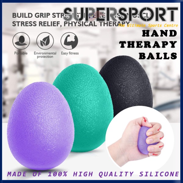 Egg Hand Grip Ball Exercise Therapy Ball Stroke Finger Strength Squeeze ...