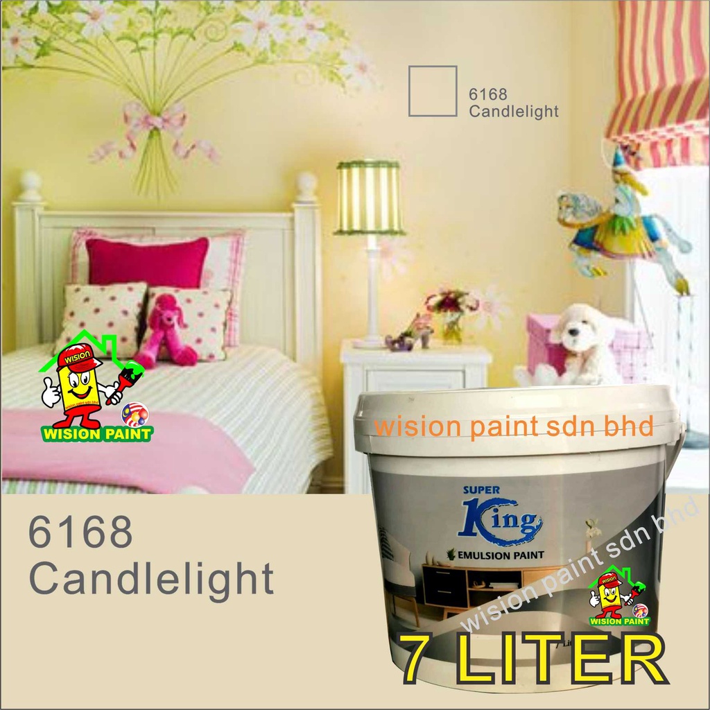 6168 candlelight SANCORA PAINT ( 7L ) SUPER KING Quality Latex Emulsion / INTERIOR / NIPPON