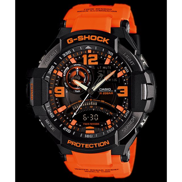 g shock gravitymaster orange