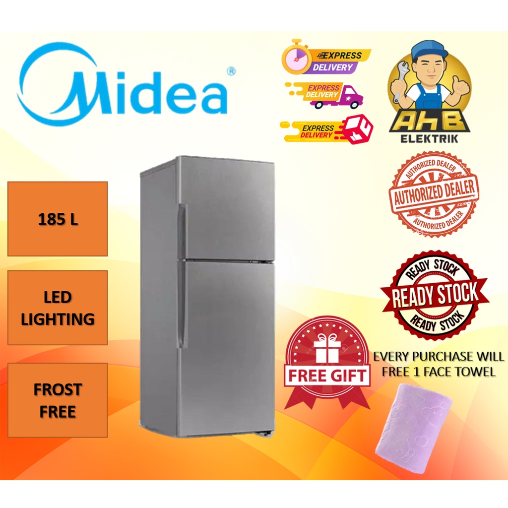 MIDEA REFRIGERATOR 185L 2DOOR MD222V Shopee Malaysia