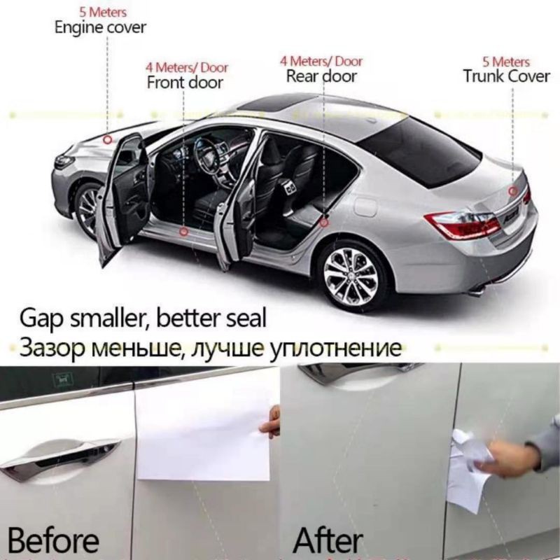 4 Door Strip Silent Car Scheme Kereta Pintu Getah Sound Proof Bunyi Sound horn Insulation Rubber B shape Trim Typ