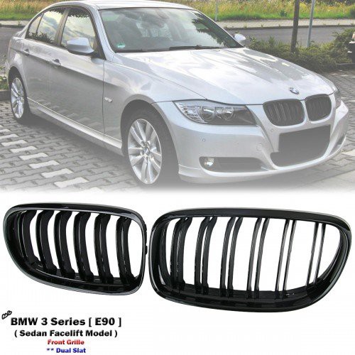 Pair Front Grill Grille For BMW 3series E90 07-11 316 318 320 325 330 335 M3 NEW 