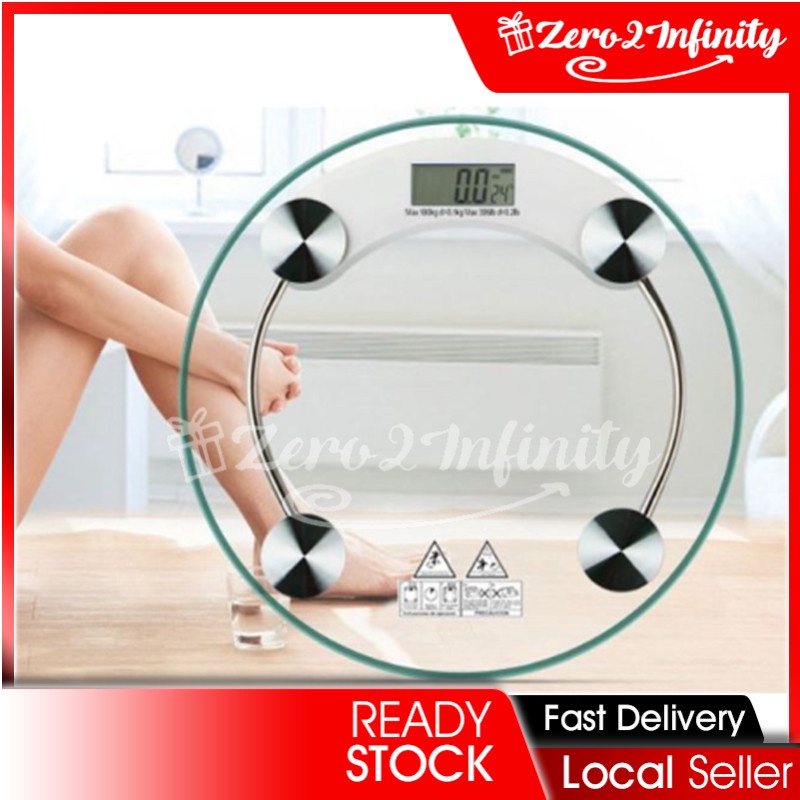 【Z2I】180kg Tempered Glass LCD Display Digital Electronic Bathroom Weight Scale Floor Body Index Electronic Weighing Scal
