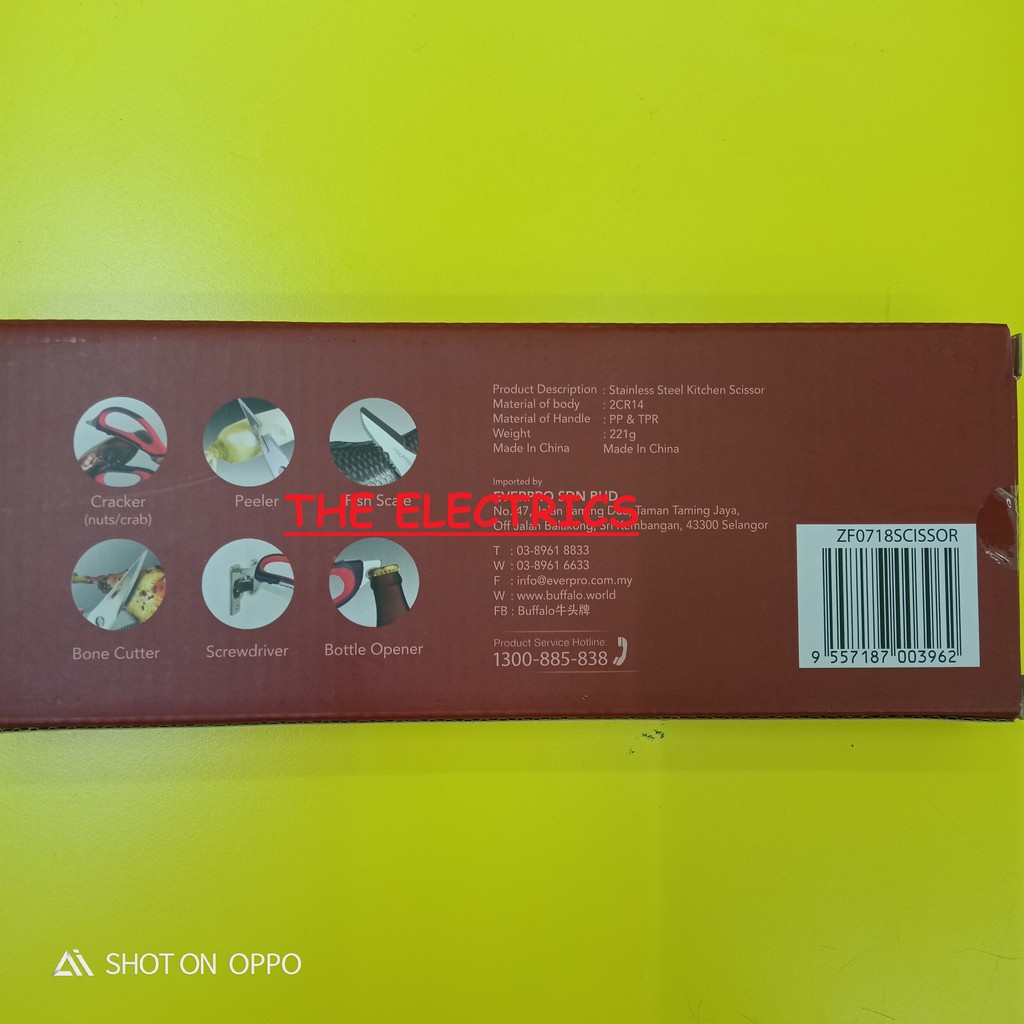 Buffalo Premium Stainless Steel Kitchen Scissor Shopee Malaysia