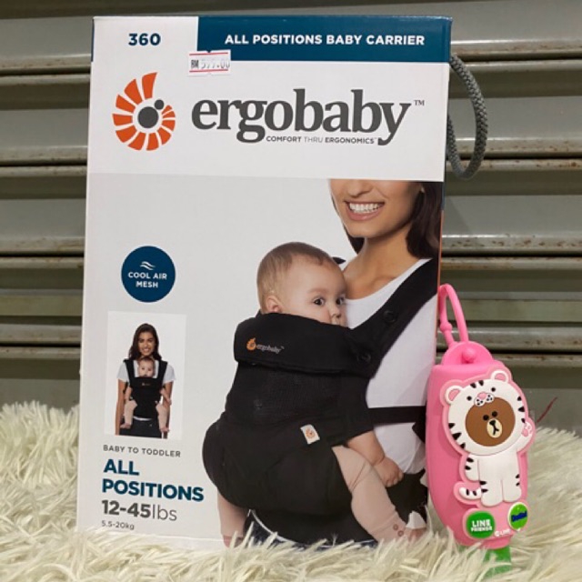 ergobaby 360 four position cool air mesh carrier onyx black