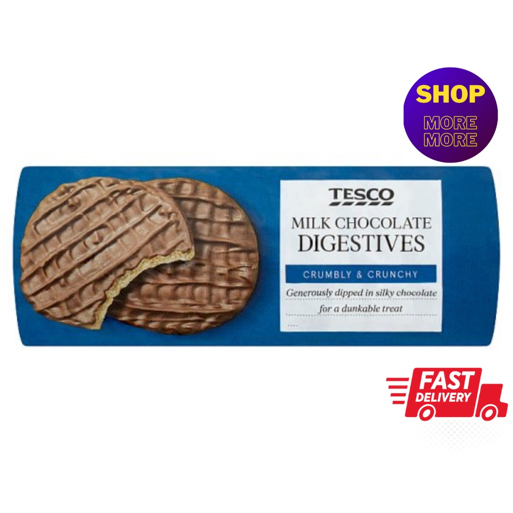 Cheapest Tesco Lotus S Milk Chocolate Digestives Biscuit 300g Shopee Malaysia