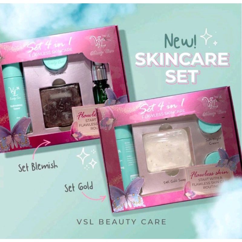 ( READY STOK) NEW SET NON PEELING SET GOLD / SET BLEMISH ( ORI HQ VSL