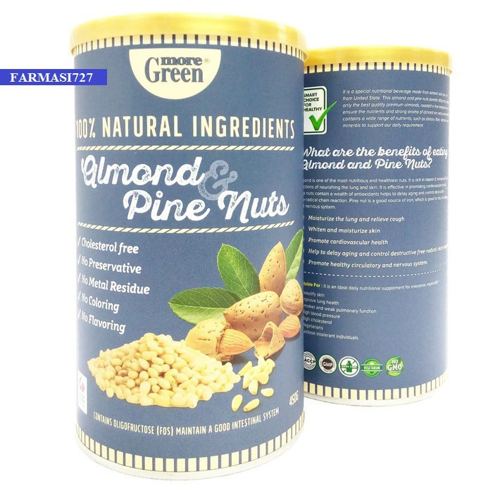 More Green Almond Pine Nuts 500gr X2 Shopee Malaysia