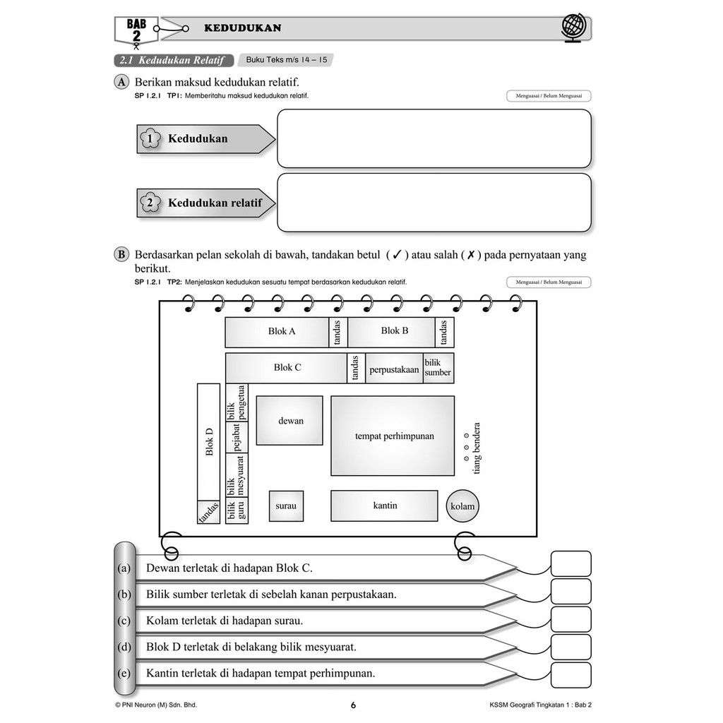Riang Belajar Kssm Geografi Tingkatan 1 Buku Latihan Nota Shopee Malaysia