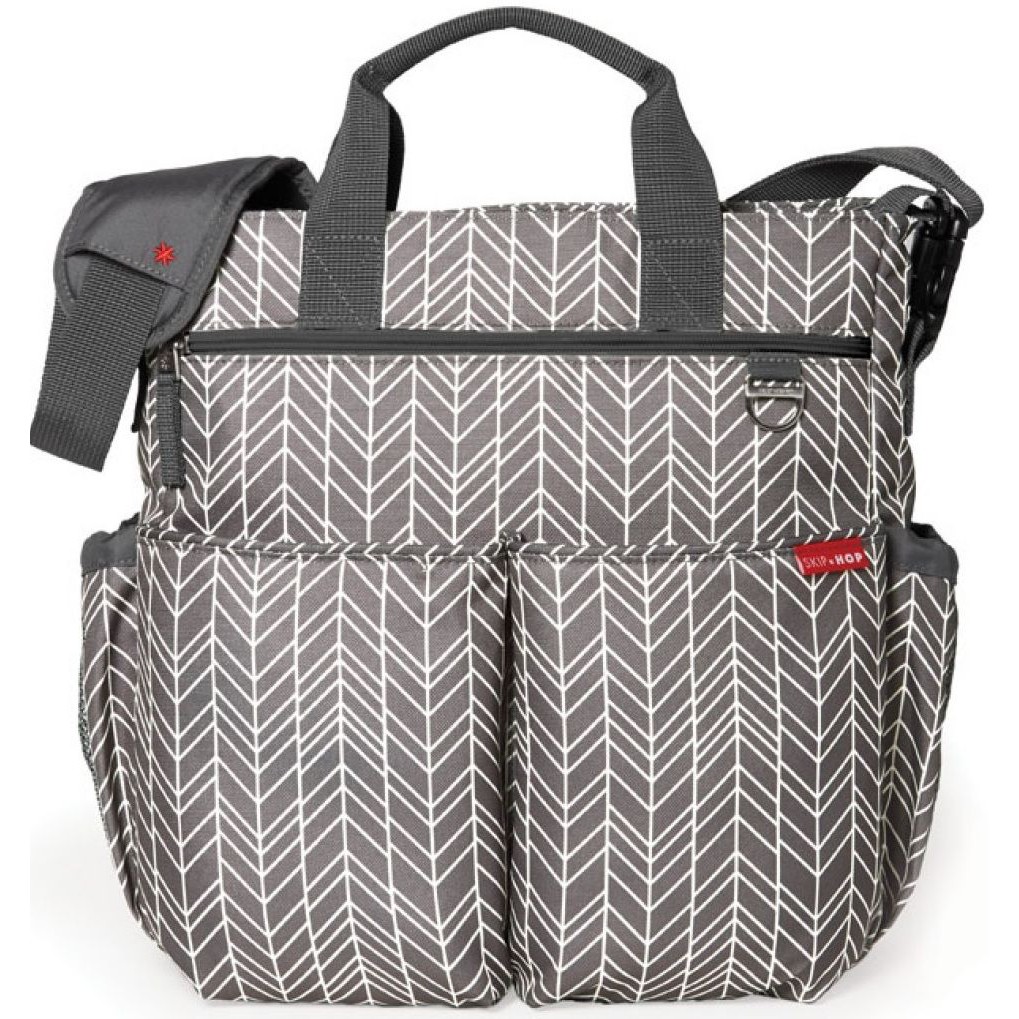 Skip Hop: Duo Signature Diaper Bag- Grey Feather