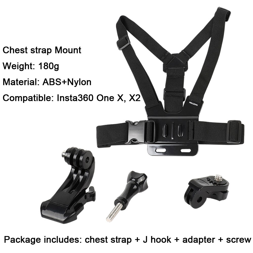 Accessories Kit for Insta360 One X2/X/One R/GoPro Hero,Quick Release Head  Mount+Backpack Clip+Chest Strap+Wristband Body Holder | Shopee Malaysia