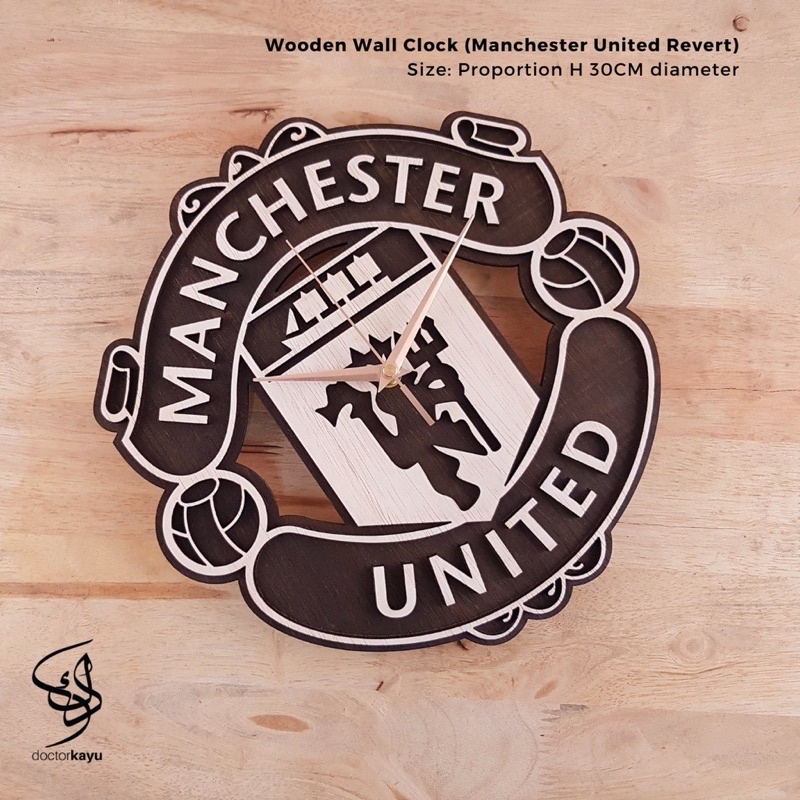 Manchester United Wall Clock Craft EPL Version / Jam Dinding Manchester