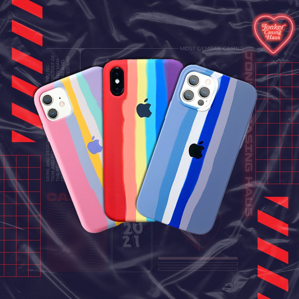 Rainbow Original Liquid Silicone Case Full Cover For Iphone 12 Pro Max 11 Pro Max Se 6 7 8 Plus Xr Xs Max Malaysia