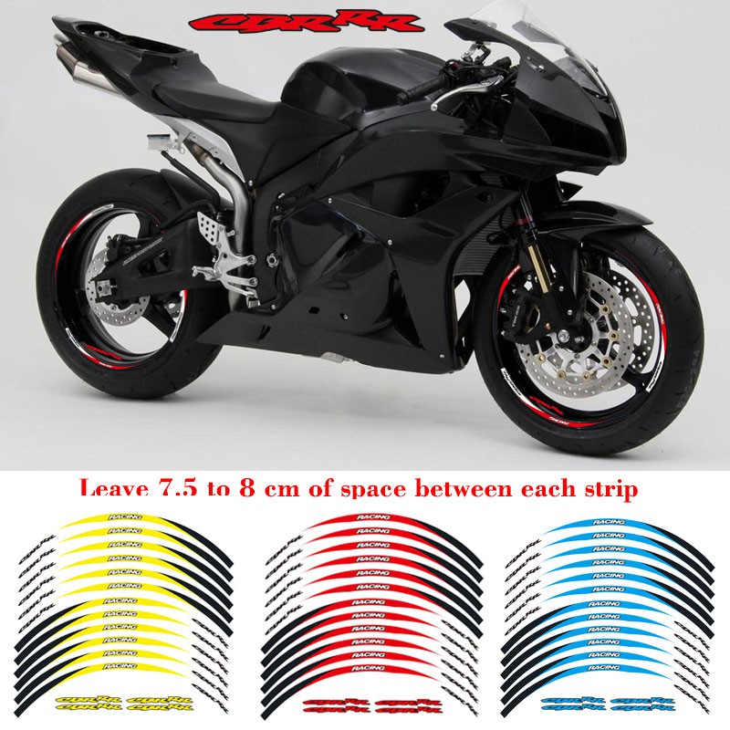 New High Quality 12 Pcs Fit Motorcycle Wheel Sticker Stripe Reflective Rim For Honda Cbr250rr Cbr600rr Cbr1000rr Cbr Rr Shopee Malaysia