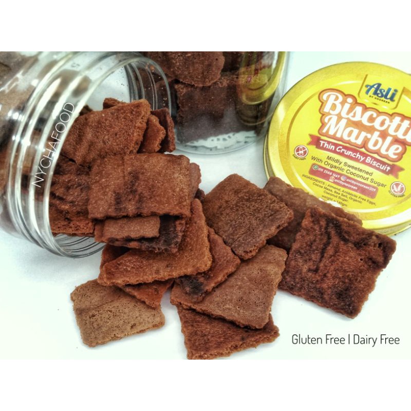 150g, Biscotti Marble, Gluten Free, Dairy Free and Low Carbs, Asli by